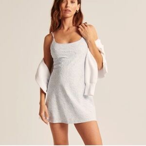 A&F blue swirl traveler tennis dress